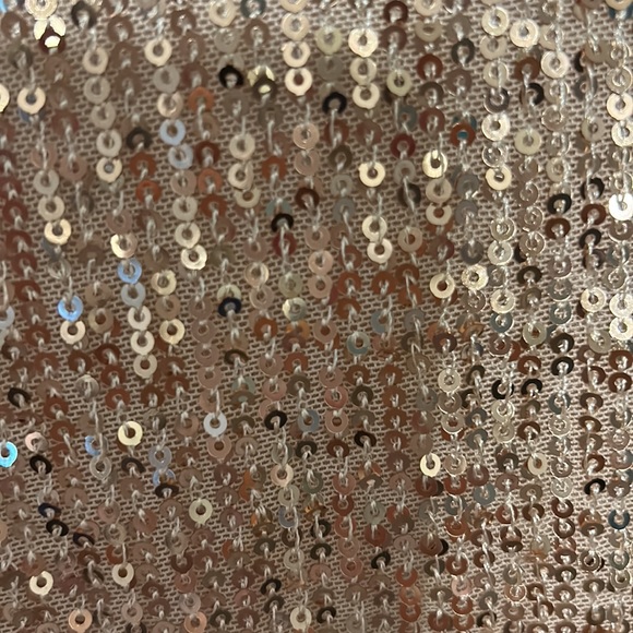 Crystal Sky Rose Gold Sequin Party Dress Women’s Large - Picture 4 of 6